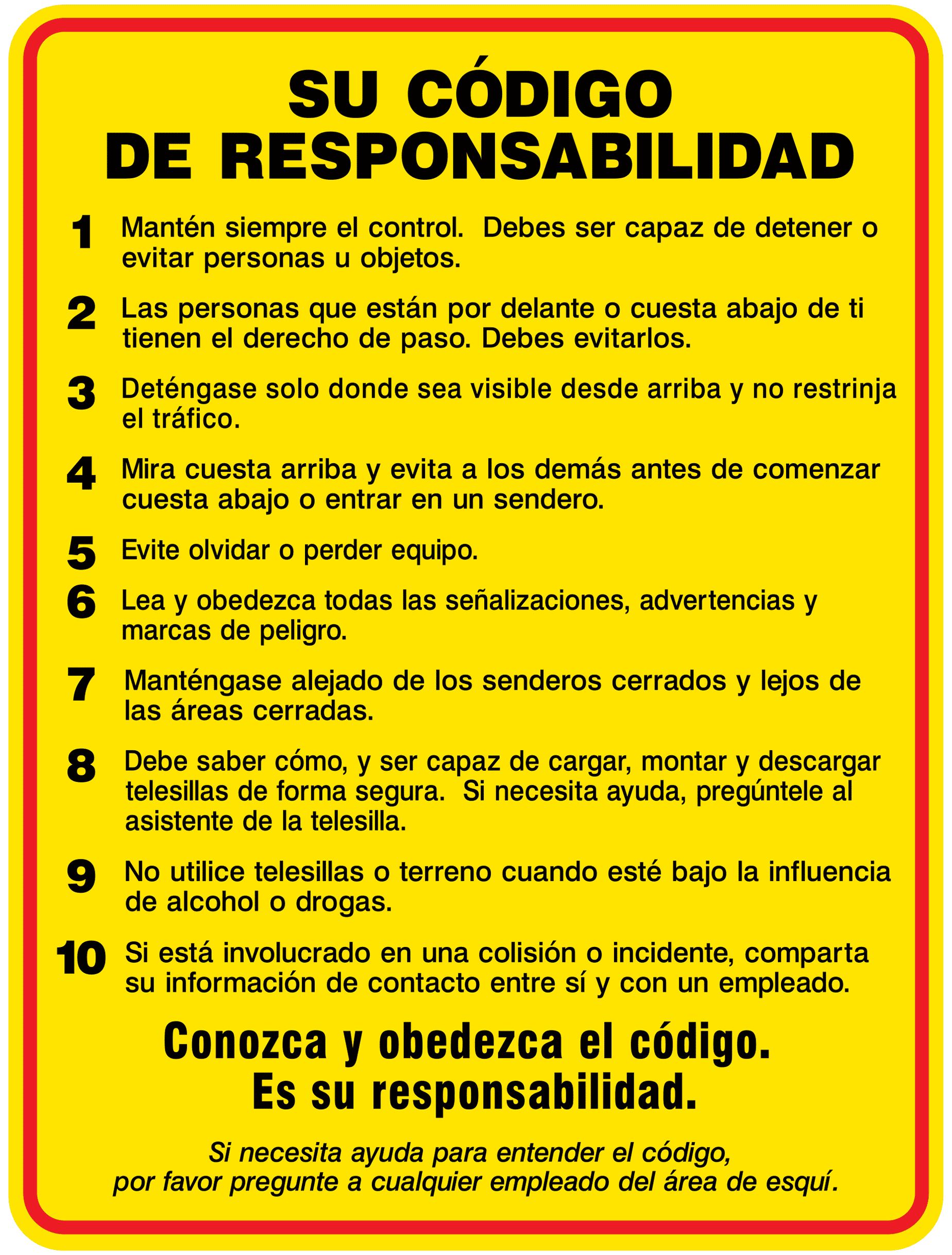 Youth recreation center Spanish language poster