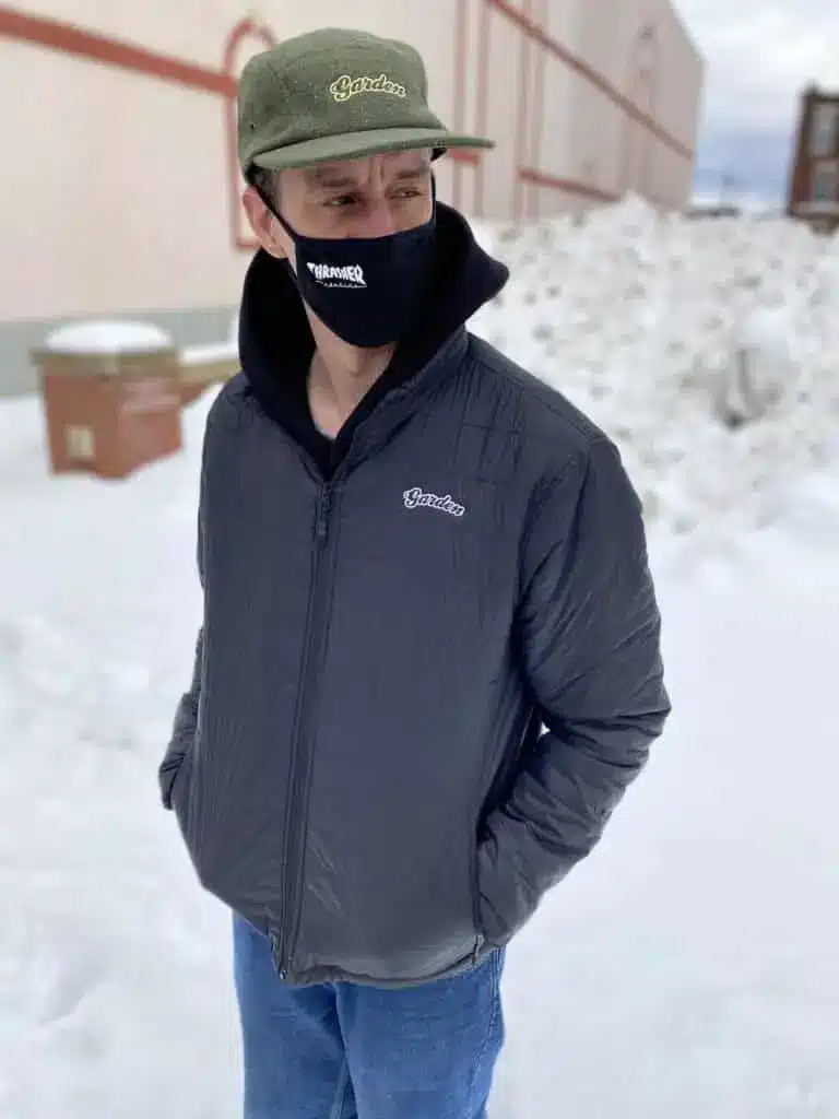 Scenic view of Bousquet Mountain in winter