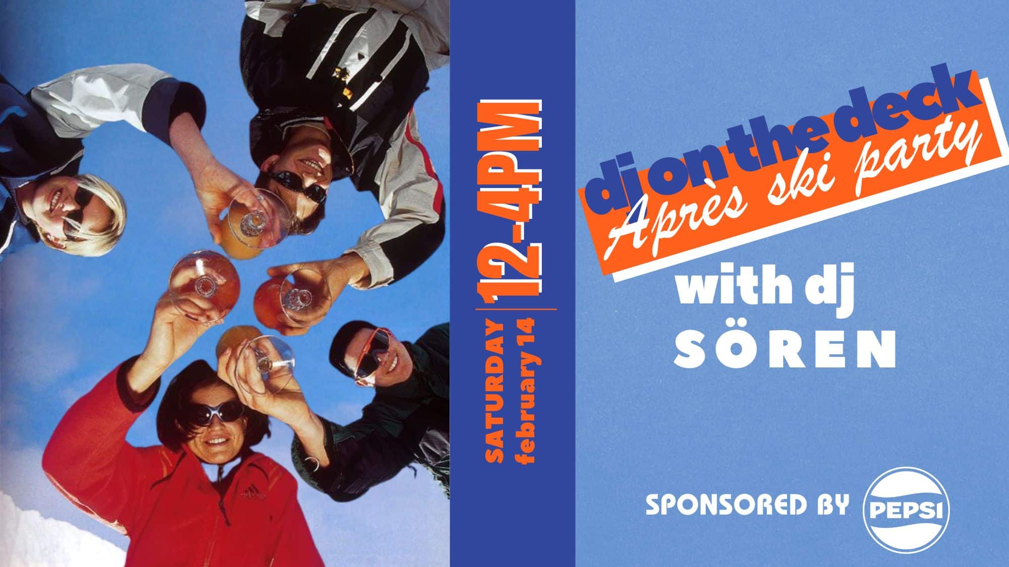 DJ ON THE DECK APRES SKI PARTY AT BOUSQUET MOUNTAIN WITH DJ SOREN SPONSORED BY PEPSI