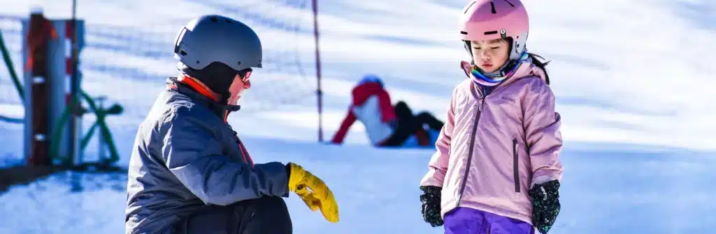 Kids ski lessons at Bousquet Mountain