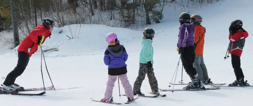 Kids group lessons at Bousquet Mountain