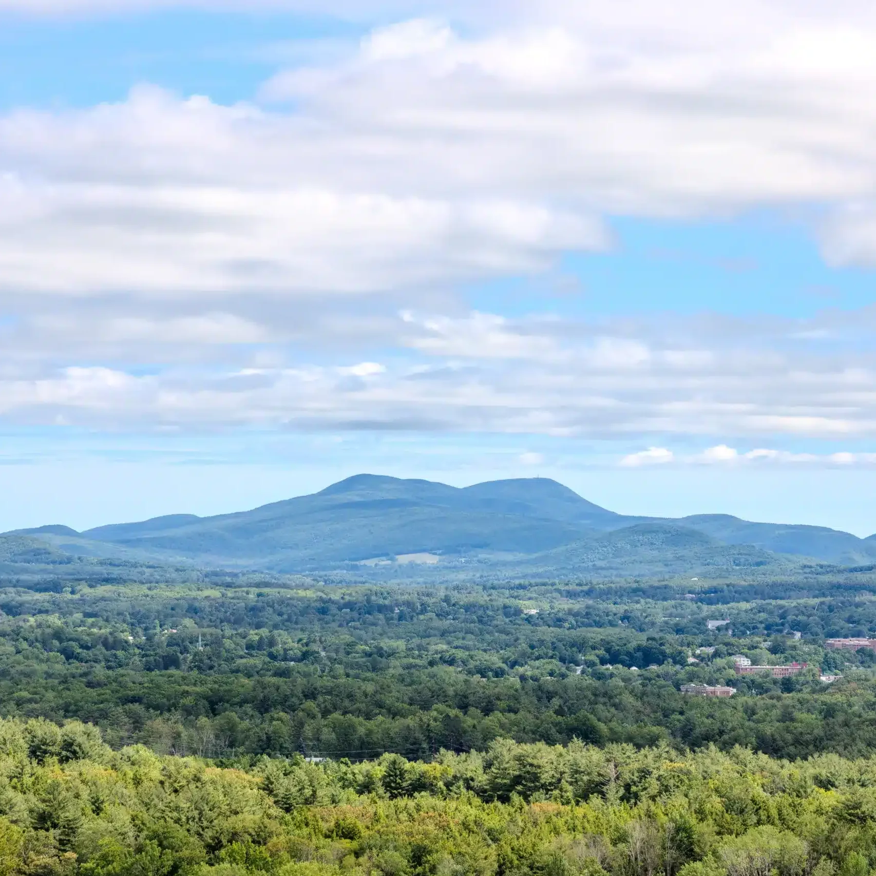 Mountain top view from the top of Bousquet Mountain